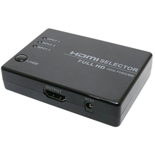 ミヨシ HDS-FH02／BK フルHD対応HDMI切替器 リモコン付属タイプ ブラックHDSFH0...
