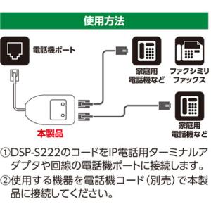 ミヨシ DSP-S222 電話回線2分配器 自...の詳細画像2
