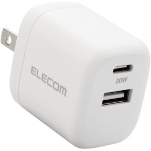 エレコム MPA-ACCP30WH USB Type-C 充電器 PD対応 最大出力30W ホワイト