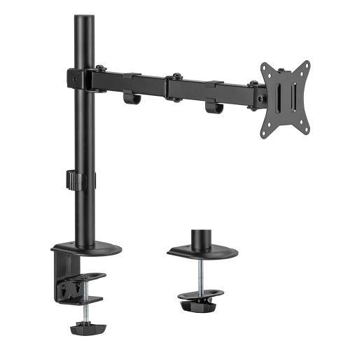 ナカバヤシ DTA-AR02BK ポール固定式 液晶モニター用アーム  ブラック