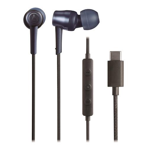 オーディオテクニカ ATH-CKD30C BL USB Type-C用イヤホン ダイナミック型 10...