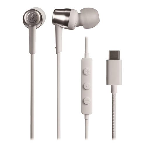 オーディオテクニカ ATH-CKD30C WH USB Type-C用イヤホン ダイナミック型 10...