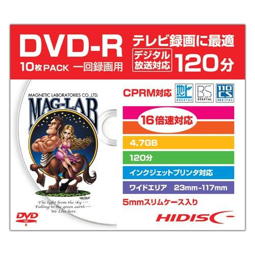HIDISC HDDR12JCP10SC 録画用DVD-R スリムケース入り10枚パック