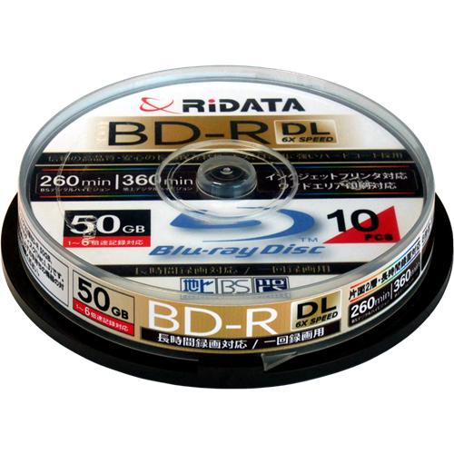 RiDATA BDR260PW6X10SPA 録画用BD-R(DL) 10枚パック （スピンドル）