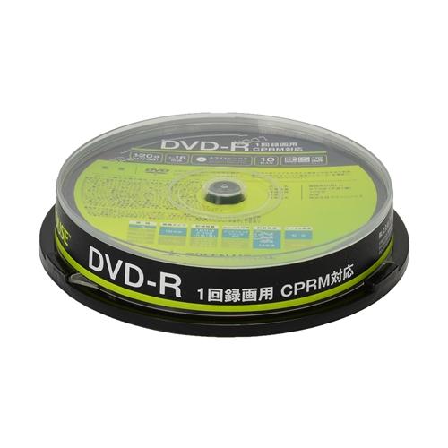 グリーンハウス GH-DVDRCA10 1回録画用DVD−R 10枚入りスピンドル