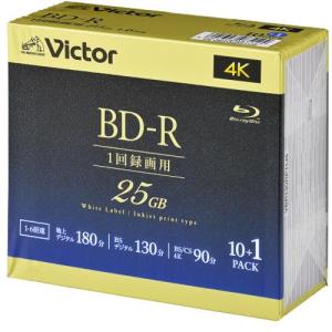 Victor VBR130RP11J5 ビデオ用 6倍速 BD-R 11枚パック 25GB 130分｜yamada-denki