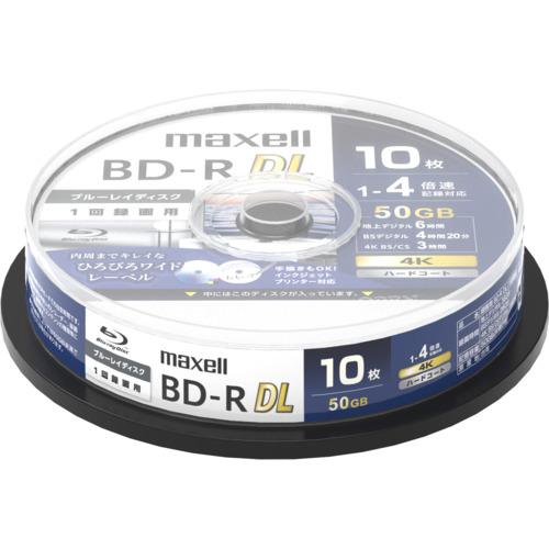 マクセル BRV50WPG.10SP 録画用BD-R DL 1-4倍 10枚 50ＧＢ ホワイトレー...