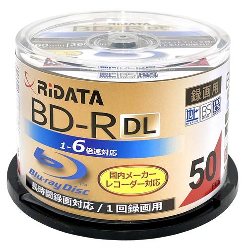 RiDATA BD-R260PW 6X.50SP A 録画用BD-R DL スピンドルケース入り 5...