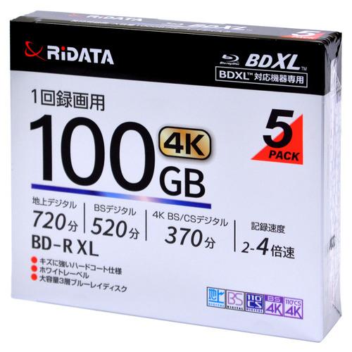 RiDATA BD-R520PW4X.5PSCB 録画用BD-R XL 1回録画用 (片面3層)スリ...