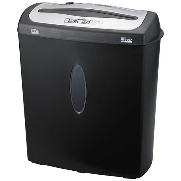 ナカバヤシ NSE-207BK クロスカットシュレッダー （A4サイズ／CD・DVD・カードカット対...