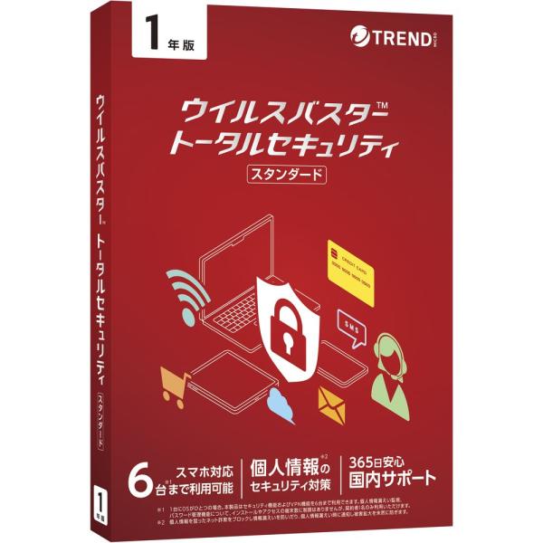 トレンドマイクロ ウイルスバスター トータルセキュリティ スタンダード 1年版 PKG TICEWW...