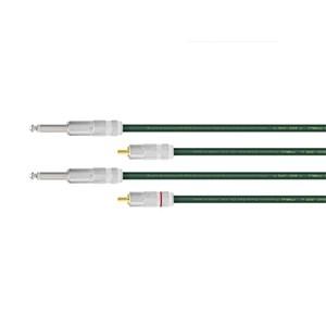 オヤイデ QAC-222-RTS-1.0 ラインケーブル 2本1組 (RCA-TS) 1.0m