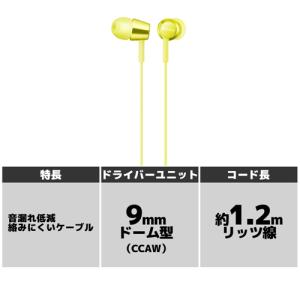 ソニー MDR-EX155-Y ダイナミック密...の詳細画像1
