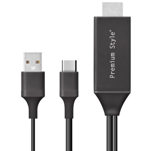 PGA PG-UCTV3MBK USB-Cコネクタ HDMIミラーリングケーブル Premium S...