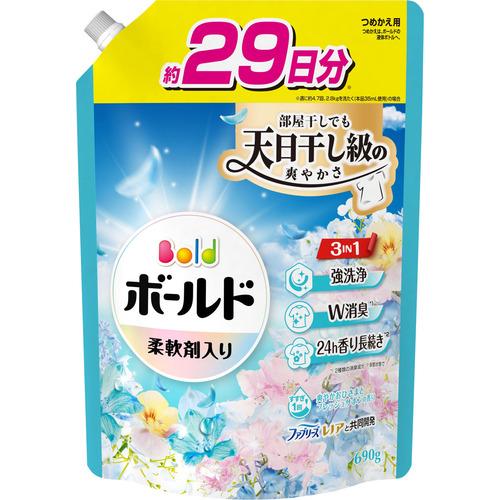P&amp;G ボールドジェル 爽やかフレッシュフラワーサボンの香り つめかえ用超特大サイズ 690G