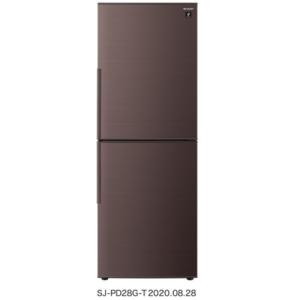 シャープ SJ-PD28G-T 2ドア プラズマクラスター冷蔵庫 (280L・右開き) ブラウン系