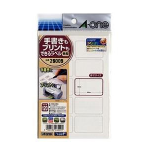 エーワン 26009 手書きもプリントもできるラベル ( はがきサイズ ／ 角型10面 ／ 40mm...