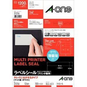 31256 マルチプリンタ対応 再はくりタイプラベル (A4 12面・100シート)