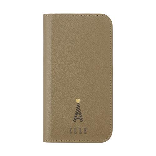 ELLE Folio Case for iPhone 15 Pro [ Greige ] ELGRI...