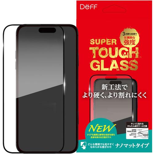 ディーフ iPhone 16 Pro SUPER TOUGH GLASS ナノマット DG-IP24...