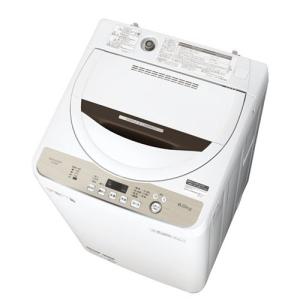 シャープ ES-GE6D-T 全自動洗濯機 (洗濯6.0kg) ブラウン系
