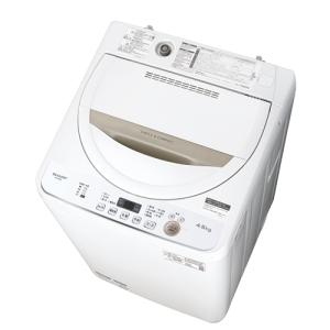 シャープ ES-GE4E-C 全自動洗濯機 (洗濯・乾燥4.5kg) ベージュ系