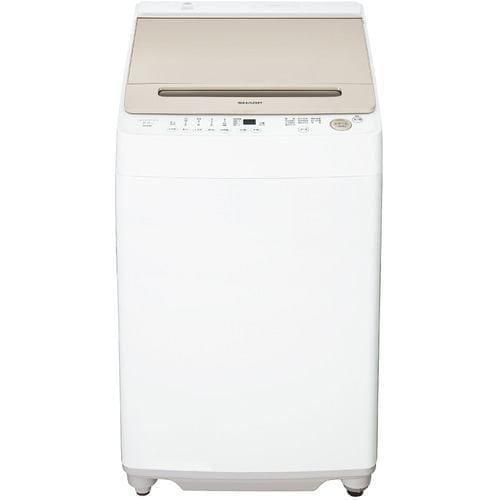 【無料長期保証】シャープ ES-GV8H インバーター洗濯機 ステンレス穴なし槽 8kg ゴールド系
