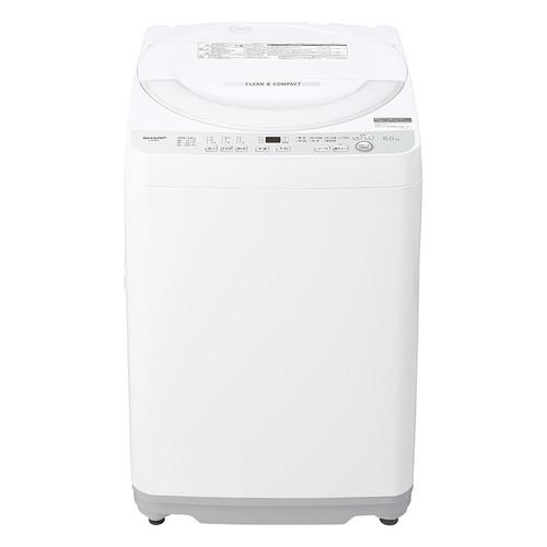 シャープ 全自動洗濯機 洗濯：6.0kg 簡易乾燥 ステンレス穴なし槽 高濃度洗浄 ガンコつけおきコ...