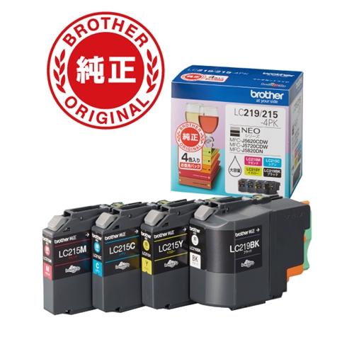 インク ブラザー 純正 カートリッジ LC219／215-4PK インクカートリッジ（大容量4色パッ...