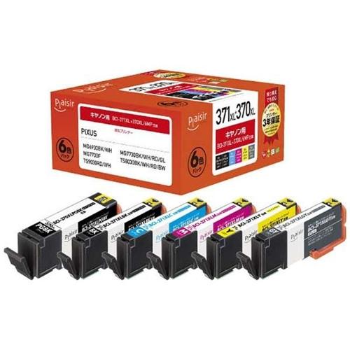 インク プレジール カートリッジ PLE-C371XL6P BCI-371XL+370XL／6MP互...