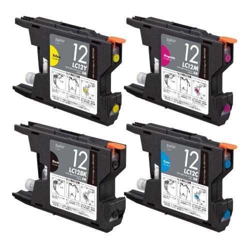 プレジール PLE-BR124P ブラザー LC12-4PK互換インクカートリッジ 4色パック