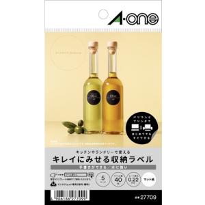 エーワン 27709 キレイにみせる収納ラベル　水に強い　マット紙8面　丸型｜yamada-denki