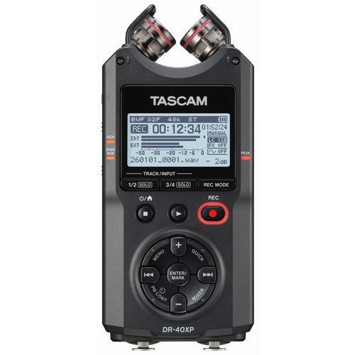 TEAC DR-40XP ポータブルレコーダー 32ビットフロート録音対応 可動式マイク搭載 ブラッ...