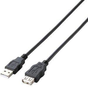 エレコム U2C-JE50BK エコUSB2.0延長ケーブル 5m A-Aメスタイプ 環境配慮パッケ...