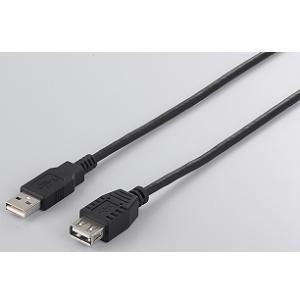 USB2.0延長ケーブル (A to A) 1.5m ブラック