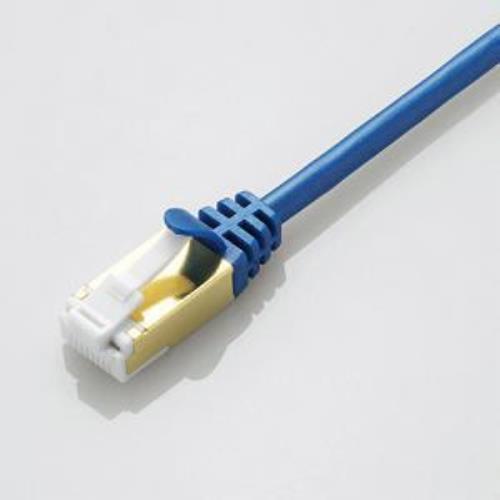 エレコム LD-TWSST/BM05 ツメ折れ防止スリムLANケーブル(Cat7対応) 0.5m ブ...