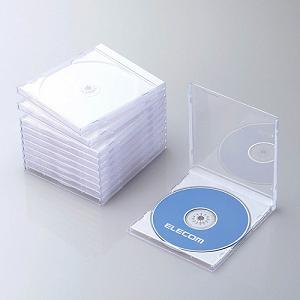 エレコム CCD-JSCN10WH Blu-ray／DVD／CDケース(標準／PS／1枚収納／10パ...