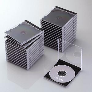エレコム CCD-JSCN30BK Blu-ray／DVD／CDケース(標準／PS／1枚収納／30パ...