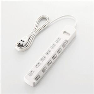 エレコム T-K6A-2625WH ほこり防止シャッター付 雷ガードタップ 2.5m