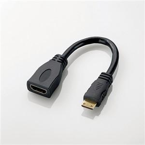エレコム AD-HDAC2BK 変換ケーブル HDMI AF-C タイプA-Mini(タイプC) 金...