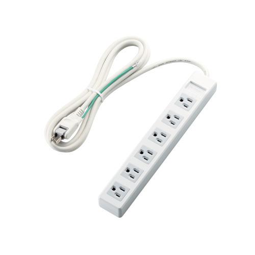 エレコム T-T1B-3625WH 3ピンプラグ対応タップ(マグネット付)