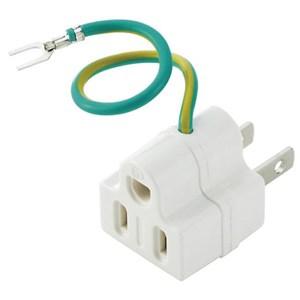 バッファロー BSTAPA01WH 3ピン⇒2ピン変換アダプター(12cm) ホワイト