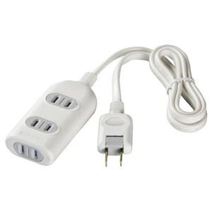 バッファロー BSTAPSH2310WH 電源タップ シャッター付(3個口・1m) ホワイト