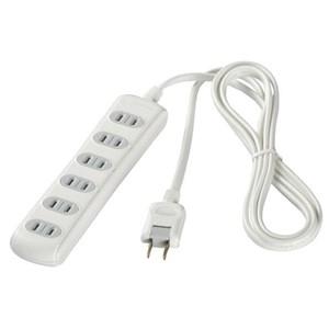 バッファロー BSTAPSH2620WH 電源タップ シャッター付(6個口・2m) ホワイト