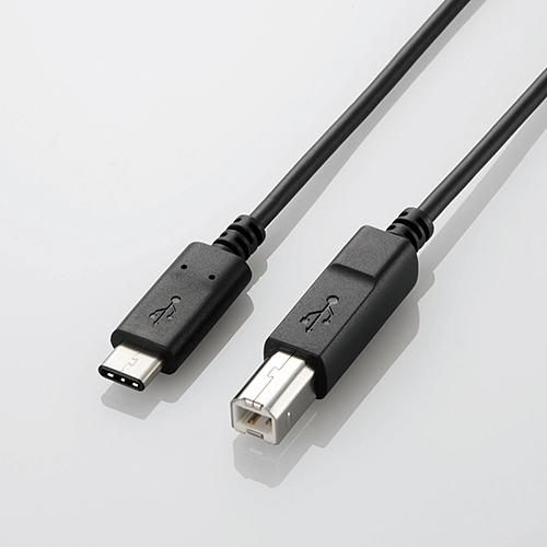 エレコム U2C-CB10NBK USB2.0ケーブル(認証品、C-B) 1.0m