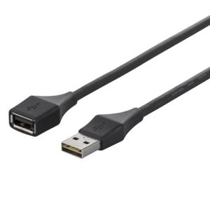 バッファロー BSUAADU230BKA どっちもUSBコネクター採用 USB2.0延長ケーブル（A to A） 3.0m ブラック｜yamada-denki