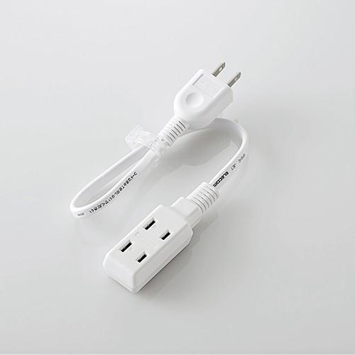 タップ エレコム T-M303WH モバイル電源タップ 0.3m ホワイト