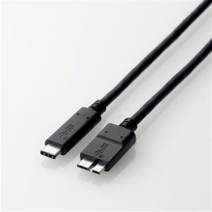 USBケーブル エレコム USB3-CMB05NBK USB3.1ケーブル 認証品、C-microB 0.5m｜yamada-denki