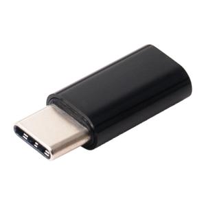 ミヨシ USA-MCC USB2.0 microB、USB Type-C変換アダプタ   ブラック｜yamada-denki