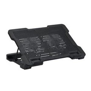 グリーンハウス GH-PCFD2(ブラック) USB接続ノートPCクーラー アルミタイプ ファン2基
